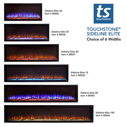 Sideline Elite 72 Inch Recessed Smart Electric Fireplace 80038