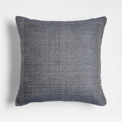 Deep Indigo Blue 20"x20" Soft Textured Indoor/Outdoor Throw Pillow