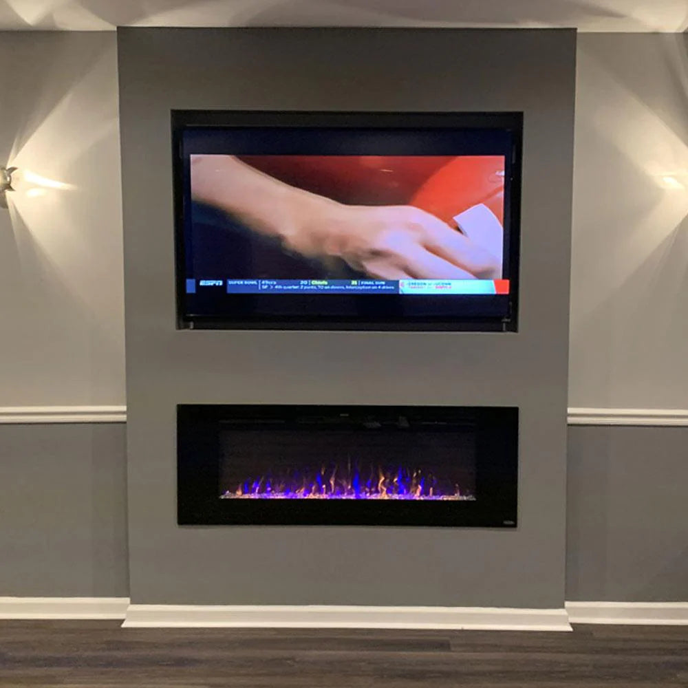 The Sideline 60 Inch Recessed Smart Electric Fireplace 80011