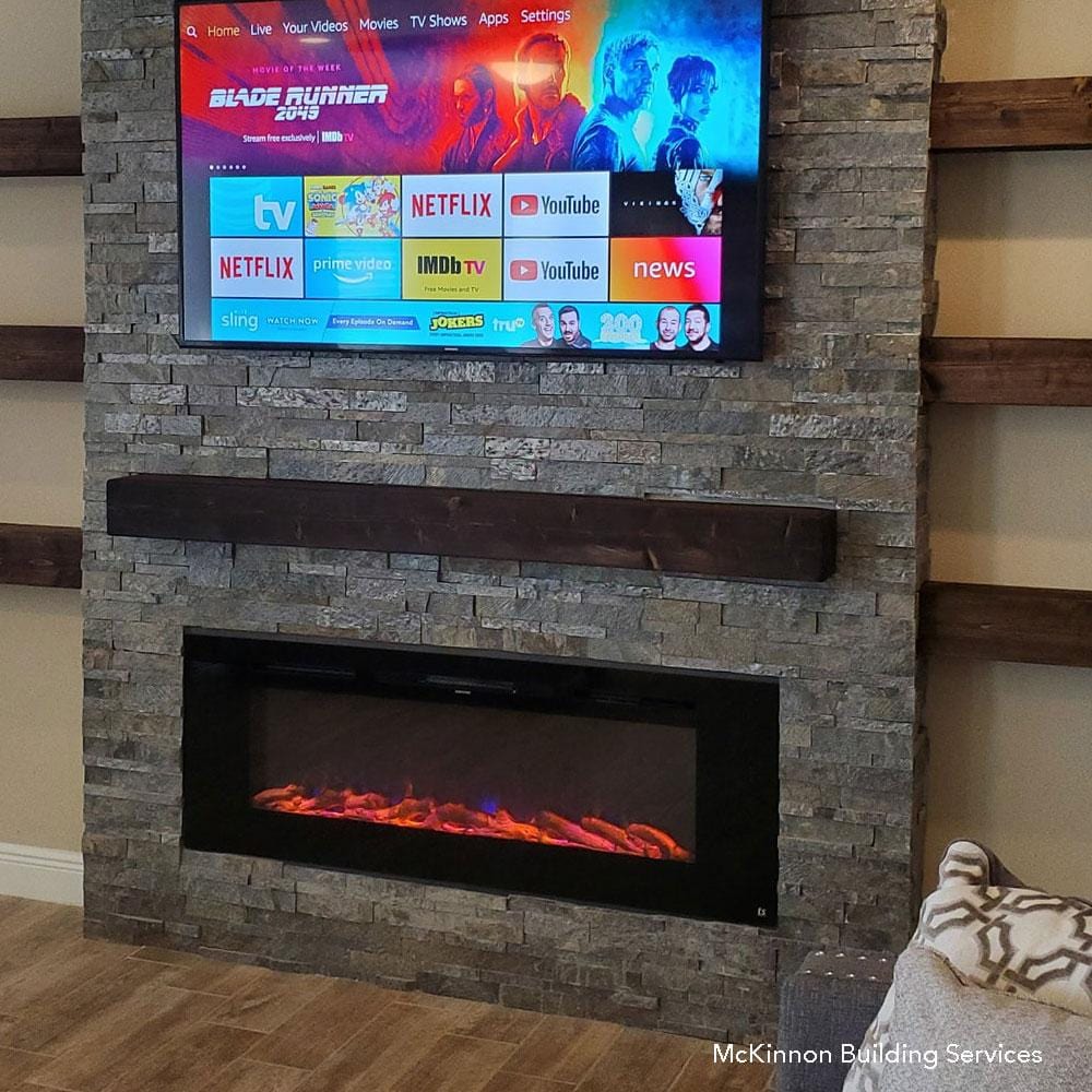 The Sideline 60 Inch Recessed Smart Electric Fireplace 80011