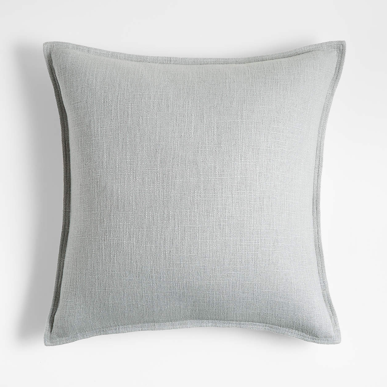 Sea Green Organic Laundered Linen 20''x20" Throw Pillow Cover