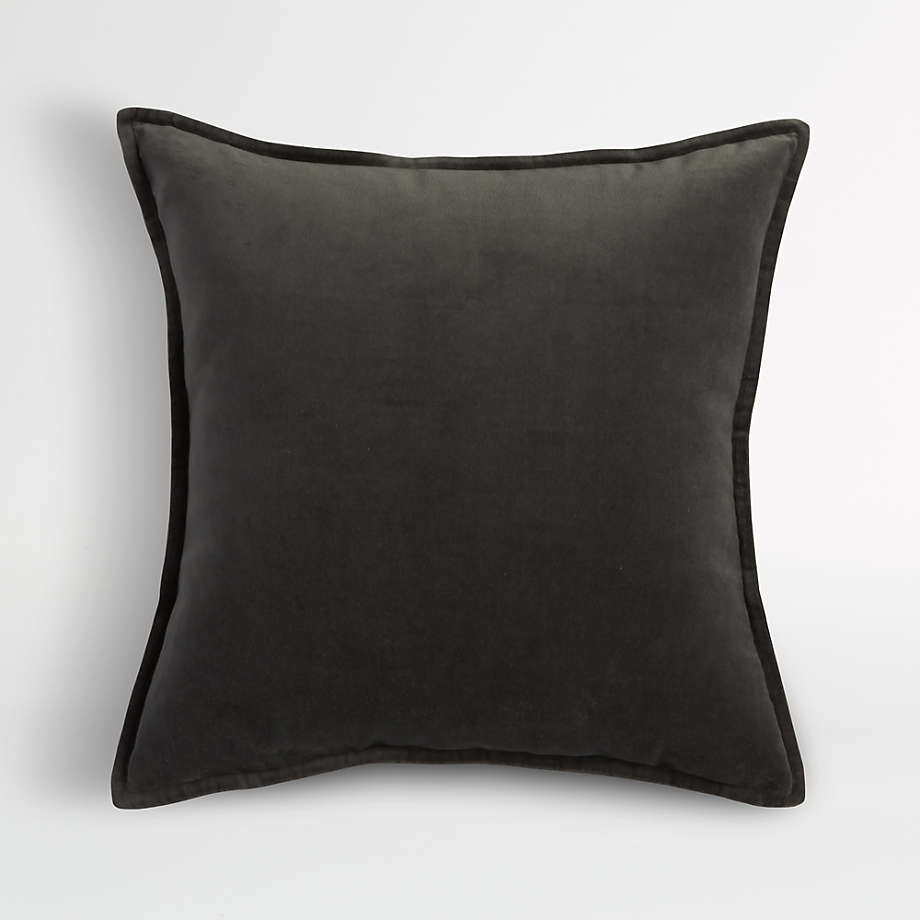 Quarry 20" Washed Organic Cotton Velvet Pillow Cover