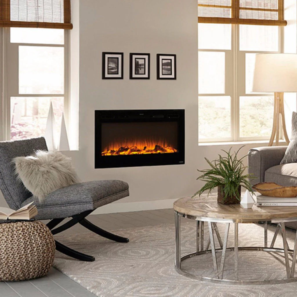 The Sideline 36 Inch Recessed Smart Electric Fireplace 80014