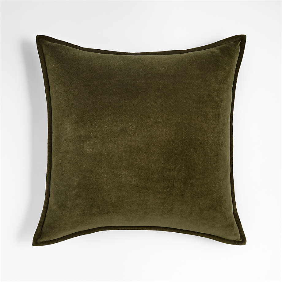 Quarry 20" Washed Organic Cotton Velvet Pillow Cover