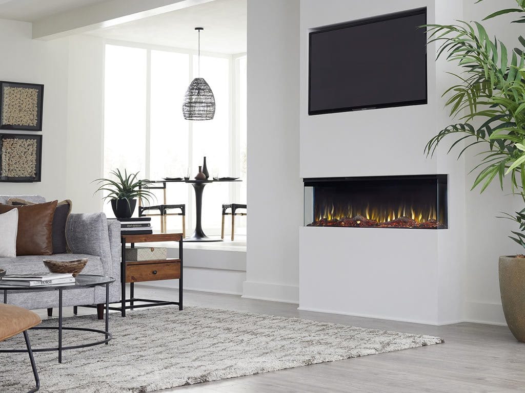 Sideline Infinity 50 Inch 3 Sided Recessed Smart Electric Fireplace 80045