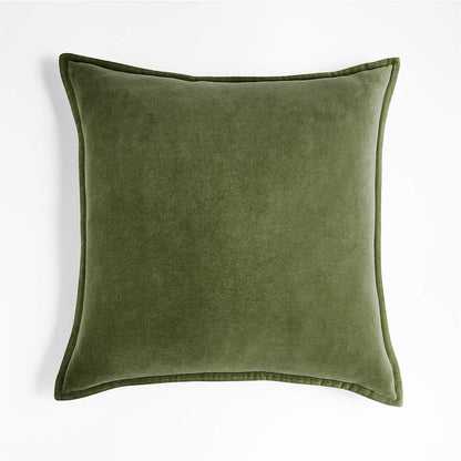 Quarry 20" Washed Organic Cotton Velvet Pillow Cover