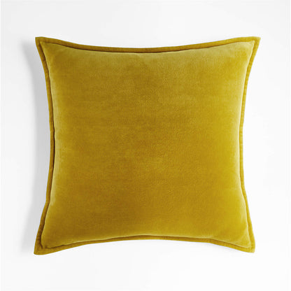 Quarry 20" Washed Organic Cotton Velvet Pillow Cover