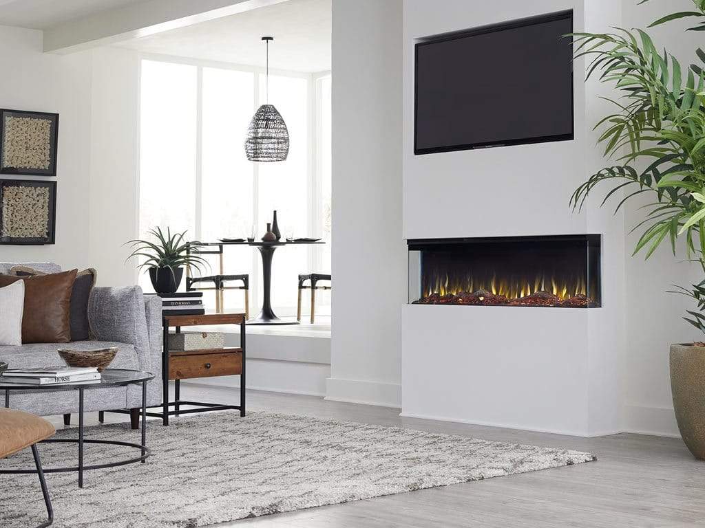 Sideline Infinity 72 Inch 3 Sided Recessed Smart Electric Fireplace 80051