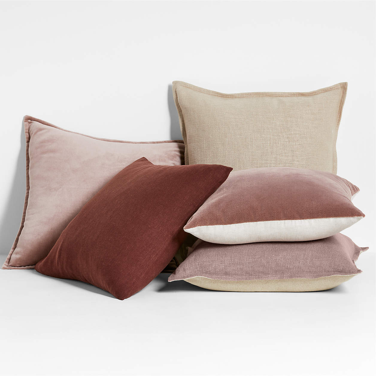 Quarry 20" Washed Organic Cotton Velvet Pillow Cover