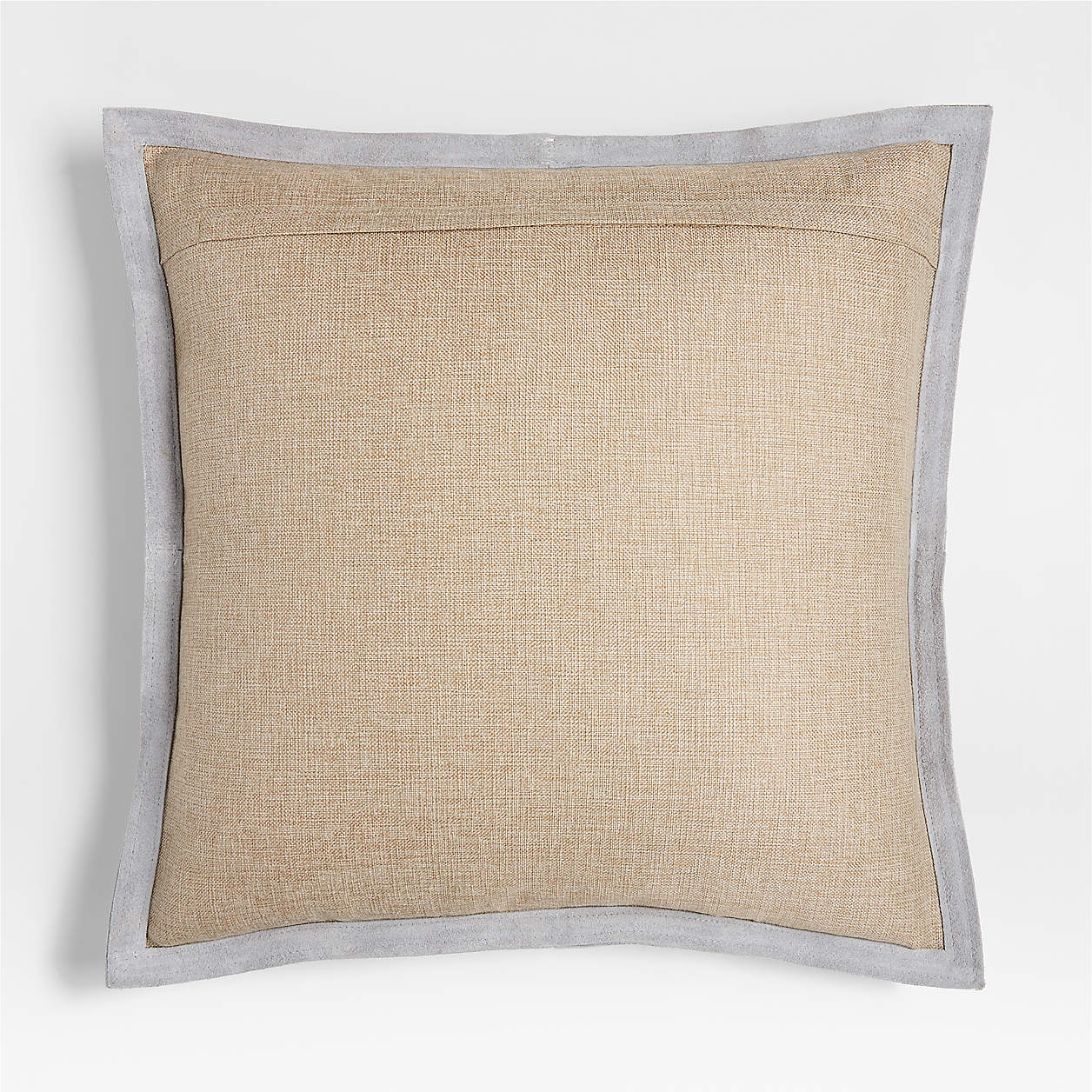 Hyde Pieced Suede 23"x23" Light Grey Throw Pillow Cover