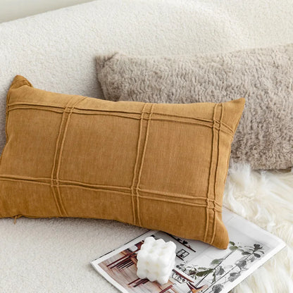 Orange Lumbar Cushion Cover Pillowcase